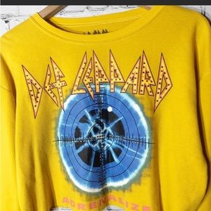 Def Leppard Adrenalize 1992 Album, Long Sleeve Thermal Graphic Crop